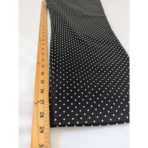 Chaps Womens Pants Size 16 Black White Polka Dot Stretch Office Preppy Corpcore - Picture 8 of 8
